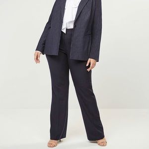 Allie Tailored Stretch Trouser Navy Pinstripe